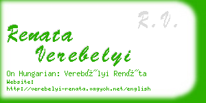 renata verebelyi business card